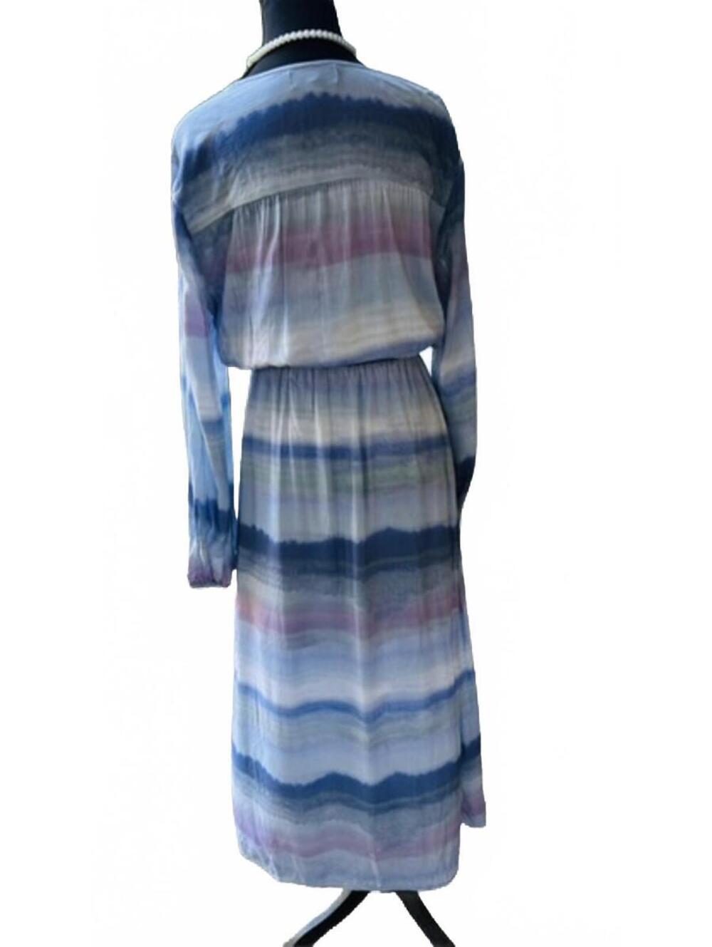 Cloth & Stone x Anthropologie Watercolor Tie Dye Rayon Maxi Dress M - Picture 3 of 7